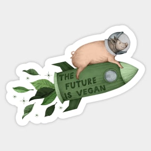 space pig - green Sticker